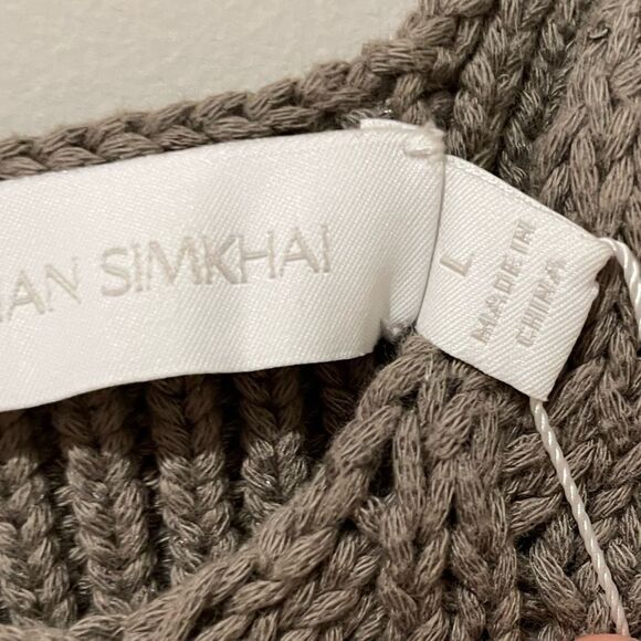 NWT JONATHAN SIMKHAI Cora Directional Rib Bralette Olive Sz. L - Picture 3 of 12